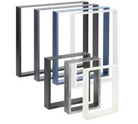 HOLZBRINK Gamba per tavolo in metallo Nero | Gamba per tavolo/struttura per tavolo,tavolino, tavolo da pranzo, scrivania, panca | 1 pezzo Gamba 30 x 43 cm