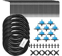 HOLZBRINK Set 3 per irrigazione di Piante, con Raccordo a Croce Quattro uscite e gocciolatore Blu 8l / h, 10 Set