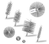 HOLZBRINK spazzola per camini/canna fumaria e stufe M12, spazzola per camino filo di acciaio 175 mm, 1 pezzo