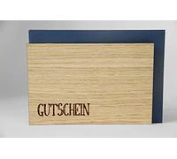 Holzgrusskarten.at Biglietto di auguri in legno originale - 100% fatto a mano in Austria, in legno di quercia, biglietto di auguri, biglietto pieghevole, cartolina, biglietto di compleanno, buono