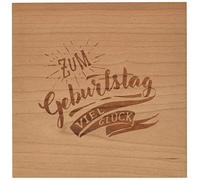 Holzgrusskarten Biglietto di auguri originale per compleanno, 100% Made in Austria, realizzato in legno di ciliegio, adatto come biglietto di compleanno o compleanno, compleanno e molto altro ancora.