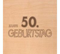 Holzgrusskarten Biglietto di auguri originale per il 50° compleanno - 100% Made in Austria, realizzato in legno di ciliegio, biglietto di compleanno e molto altro ancora.