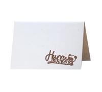 Holzgrusskarten Biglietto di carta originale con scritta in vero legno di noce Hurra un bambino, cartolina, biglietto di auguri, biglietto di auguri di compleanno