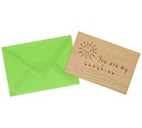 Holzgrusskarten Original You are my Sunshine, 100% made in Austria, biglietto di auguri realizzato in legno di quercia, biglietto di auguri, biglietto di auguri