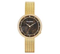HOLZKERN Orologio da donna Coralline Bronzite/Color oro con 2 cinturini