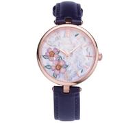 HOLZKERN Orologio da donna Everbloom fiore di prugno viola/color oro rosa