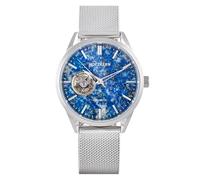 HOLZKERN Orologio da polso automatico Inverno lapislazzuli/color argento