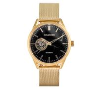 HOLZKERN Orologio da polso automatico unisex Inverno marmo/color oro