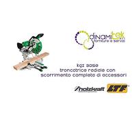 HOLZKRAFT Troncatrice Radiale KGZ 305E Con Scorrimento Completa Di Accessori - Diametro Lama 305 Mm