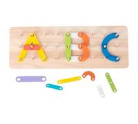 Holzpuzzle für Kinder - Alphabet Buchstaben Tierpuzzle | Pädagogisches Lernspielzeug Holz | Motorik Förderung Stapeln Sortieren Kreatives Spielen | Interaktives Puzzle für Mädchen Babys