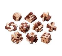 Holzpuzzle-Sortiment - 10 Puzzle - Gioco di Riflessione Pazienza