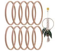 Holzringe Für Makramee & Bastelprojekte Holzringe Für Makramee & Bastelprojekte Dekorativer Kranzrahmen - 10 set Wiederverwendbare Partydekoration Für Kranzgestaltung Hochzeit Weihnachten