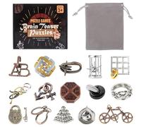 Holzsammlung 15pcs Rompicapo Metallo, Giochi Rompicapo Gioco Intelligenza, Rompicapi Giocattoli Educativo Metal IQ Puzzle Rompicapo Giocattolo Regalo per Adulti Adolescenti
