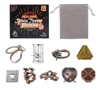 Holzsammlung 9pcs Rompicapo Metallo, Giochi Rompicapo Gioco Intelligenza, Rompicapi Giocattoli Educativo Metal IQ Puzzle Rompicapo Giocattolo Regalo per Adulti Adolescenti