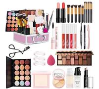 Holzsammlung Kit per il Trucco Completo, Kit Cosmetico per Principianti con Custodia, Set Regalo Trucco Tutto in Uno per Donna, Strumenti da Viaggio Correttore Ombretto Lucidalabbra per ragazze donna