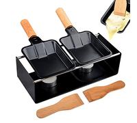 Holzsammlung Mini Set Griglia Per Raclette,Raclette Al Formaggio Portatile Antiaderente Rotaster Vassoio Da Forno Set Da Cucina Strumento Per Grigliare Da Cucina