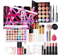 Holzsammlung Set Trucchi Donna, Tutto in uno Set di Trucco, Include Portatile Travel Make Up Palette Ombretto Rossetti Correttore Eyeliner Fondotinta Stencil per Sopracciglia#E