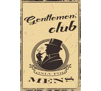Holzschild 18x12 cm Gentlemen´s Club only for mens