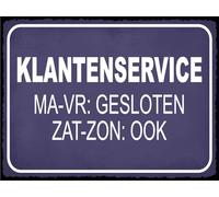 Holzschild 20x30 cm holländisch Klantenservice MA-VR Gesloten