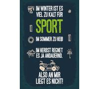 Holzschild 20x30 cm Im Winter ist es zu kalt für Sport im Sommer