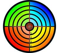 Holzspielerei Targhetta Colorata di Alta qualità in Legno, Diametro 32 cm, Ideale per frecce con Ventosa