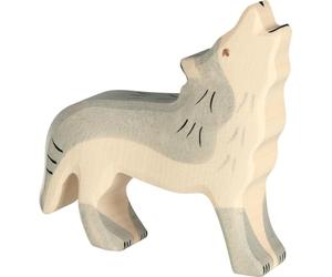 Holztiger 80109 - Figura Giocattolo in Legno, Soggetto: Lupo Che Ulula