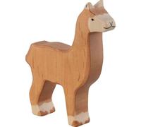HOLZTIGER 80618 - Alpaca in legno fatto a mano in acero, colori a base d'acqua, promuove l'immaginazione e la creatività dei bambini, Made in Europe, 13 cm x 3 cm x 15 cm, a partire dai 3 anni in su
