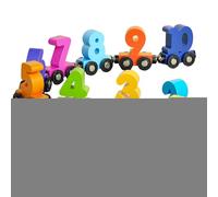 Holzzug | Giocattolo educativo magnetico per bambini con numeri, gioco educativo per il riconoscimento dei colori e dei numeri per bambini, 1-3 anni, idea regalo per compleanno, asilo, regalo di