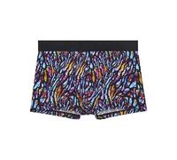 Hom Boxer Corto Miami Boxer Briefs da Uomo (Confezione da 1), Stampa Animale Multicolor su Sfondo Nero, XL