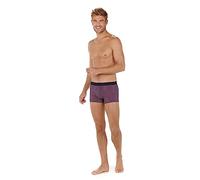 HOM HAL Boxer Corti, Petits carrés colorés en Micro Motif Sur Fond Marine, 2XL Uomo