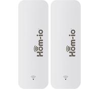 Hom-Io | Sensore di Temperatura e Umidità Wifi, Termometro e Igrometro, Controllo Ambientale Smart Compatibile con Google e Alexa e con App Dedicata, Colore Bianco (Confezione da 2)