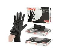 HOMA TPE Disposable Gloves Black Content Pack of 100 Powder-Free Latex (M)