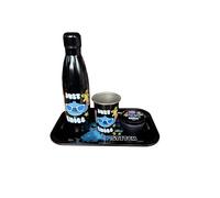 Homadict - Cofanetto regalo Stitch Just Chill, bottiglia isotermica + vassoio in metallo + piccola scatola di metallo + bicchiere in metallo - licenza ufficiale