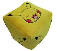 HÔMADICT - Cuscino Pokémon - Pikachu Cube 6 Face - Accessorio decorativo - Morbido e soffice - Dimensioni 25 x 25 cm - Licenza ufficiale Pokémon, Quadrato, Limone