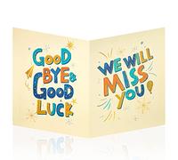 HOMANGA Biglietto di auguri di addio gigante, 30 x 50 cm, biglietto di auguri per ufficio, biglietto di addio grande, per colleghi, pensionamento, regalo per colleghi (busta inclusa)