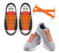 Homar No Tie Lacci per scarpe per bambini e adulti - Impermeabile in silicone elastico piatto Laces Athletic scarpa da corsa con multicolore per Scarpe Sneakerboots bordo e scarpe casual (Adult Size Orange)