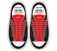 Homar No Tie Lacci per scarpe per bambini e adulti - Impermeabile in silicone elastico piatto Laces Athletic scarpa da corsa con multicolore per Scarpe Sneakerboots bordo e scarpe casual (Adult Size Red)