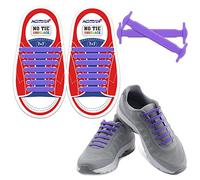 Homar No Tie Lacci per scarpe per bambini e adulti - Impermeabile in silicone elastico piatto Laces Athletic scarpa da corsa con multicolore per Scarpe Sneakerboots bordo e scarpe casual (Kid Size Purple)