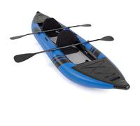 HOMASIS Kayak Gonfiabile 2 Posti in PVC, Canoa Gonfiabile con 2 Pagaie Regolabili, Borsa per il Trasporto, Pompa a Mano e Kit di Riparazione, Gommone Mare per Adulti, 382 x 94 x 40 cm (Blu)