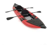 HOMASIS Kayak Gonfiabile 2 Posti in PVC, Canoa Gonfiabile con 2 Pagaie Regolabili, Borsa per il Trasporto, Pompa a Mano e Kit di Riparazione, Gommone Mare per Adulti, 382 x 94 x 40 cm (Rosso)