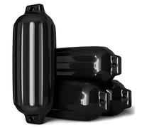 HOMASIS Set di 4 Parabordi per Barca Gonfiabili con Doppio Fori, Parabordi Gonfiabili per Imbarcazioni e Yacht, Paraurti Gonfiabile per Barche per Banchine (Nero, 68,5 x 21,5 cm)
