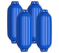 HOMASIS Set di 4 Parabordi per Barca Gonfiabili con Doppio Fori, Parabordi Gonfiabili per Imbarcazioni e Yacht, Paraurti Gonfiabile per Barche per Banchine (Blu, 50 x 14 cm)
