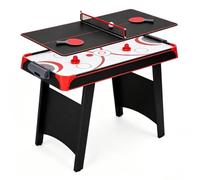 HOMASIS Tavolo Multigioco per Bambini e Adulti, Ping Pong e Air Hockey | 2 in 1 Tavolo da Gioco con Segnapunti Intelligente, Rete, Racchette, Pallini, Dischi, Spintori, per Interno e Esterno
