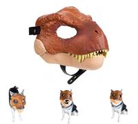 Homaskylynn Dinosaur Mask per Cani, Mascella Mobile Interattiva, Taglia Unica, Colore D, Materiale 100% Gomma, Per Cani di Taglia Media e Grande