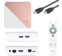 Homatics Box R 4K Plus Android 11 TV Media Player (Google, Netflix, Disney+, Prime Video, Google Play Store, 4K UHD, HDR, WiFi 6, Bluetooth 5.0, Telecomando vocale, Bianco)