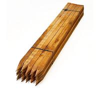 Homatz Confezione da 10 paletti da giardino in legno, quadrati, lunghi 30 cm, in legno trattato a pressione, per supporto di piante e alberi, 2,5 cm di spessore
