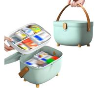 Homavit Scatola medicinali, Medicine Box, porta medicine, Scatola Porta Farmaci, 2 livelli organizer per medicinali, per pronto soccorso,medicinali,per la casa, all'aperto (Verde)