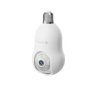 Hombli 4K QHD Telecamera di Sicurezza Esterna | Attacco per Lampadina E27 | Angolo Panoramico e Inclinazione | WiFi | Visione Notturna Infrarossa e a Colori | Faretto e Allarme Attivati dal Movimento