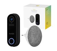 Hombli Videocamera Campanello con Chime 2 - Telecamera con Angolo di 140° e Video HD 1080p | Rilevamento di Movimento e Visione Notturna | WiFi 2,4GHz | MicroSD, Archiviazione Cloud | Protezione IP65