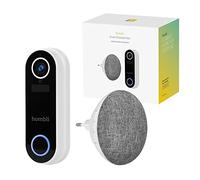 Hombli Videocamera Campanello con Chime 2 - Telecamera con Angolo di 140° e Video HD 1080p | Rilevamento di Movimento e Visione Notturna | WiFi 2,4GHz | MicroSD, Archiviazione Cloud | Protezione IP65